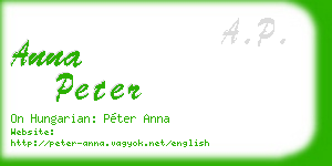 anna peter business card